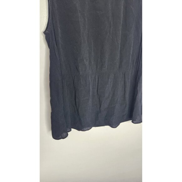 Madewell Tank Top Womens Medium Black Sleeveless Blouse Shirt Viscose FA16 - Picture 3 of 7